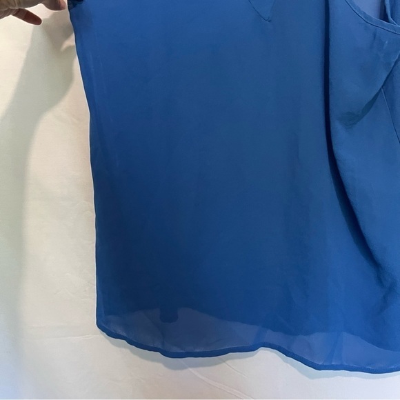 AMBIANCE Apparel blue sheer Racerback tank top large - Picture 6 of 6